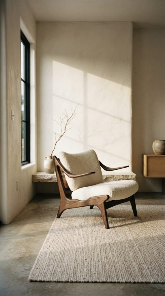automotive Modernist lounge chair in room