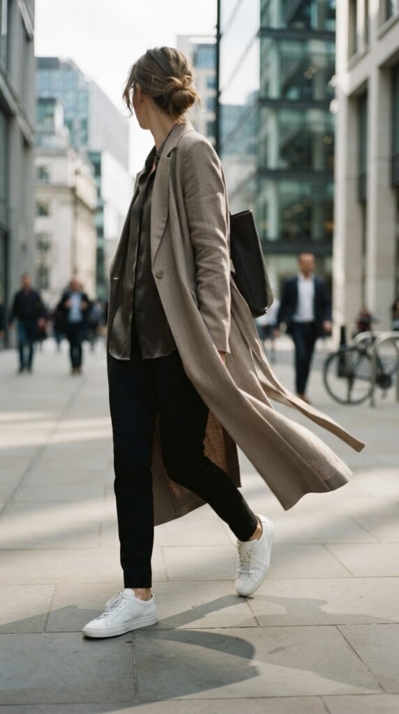 aerospace Person walking in modern city